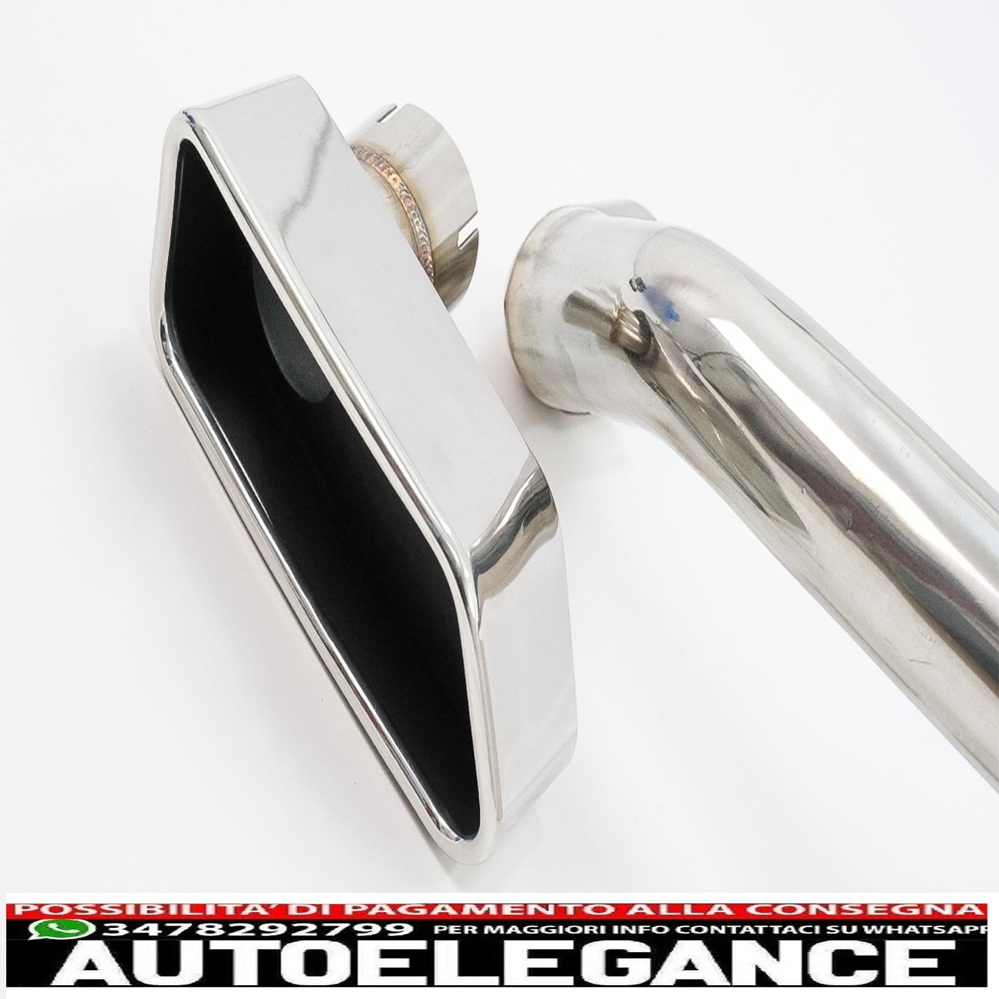 exhaust system suitable for bmw 5 series f10 (2011-2017) with square tailpipes m550i m look (PROMO) 