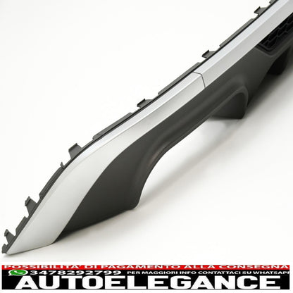 Diffusore a mantovana per paraurti posteriore con sistema di scarico nero adatto per audi a3 8v restyling hatchback sportback (2016-2019) paraurti standard (se) s3 design