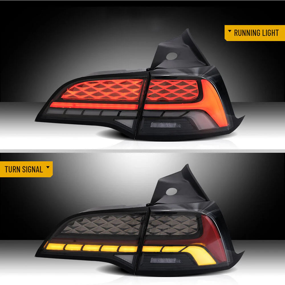Luci posteriori a LED per fanali posteriori Tesla Model 3/Y 2017-2023 con animazione di avvio