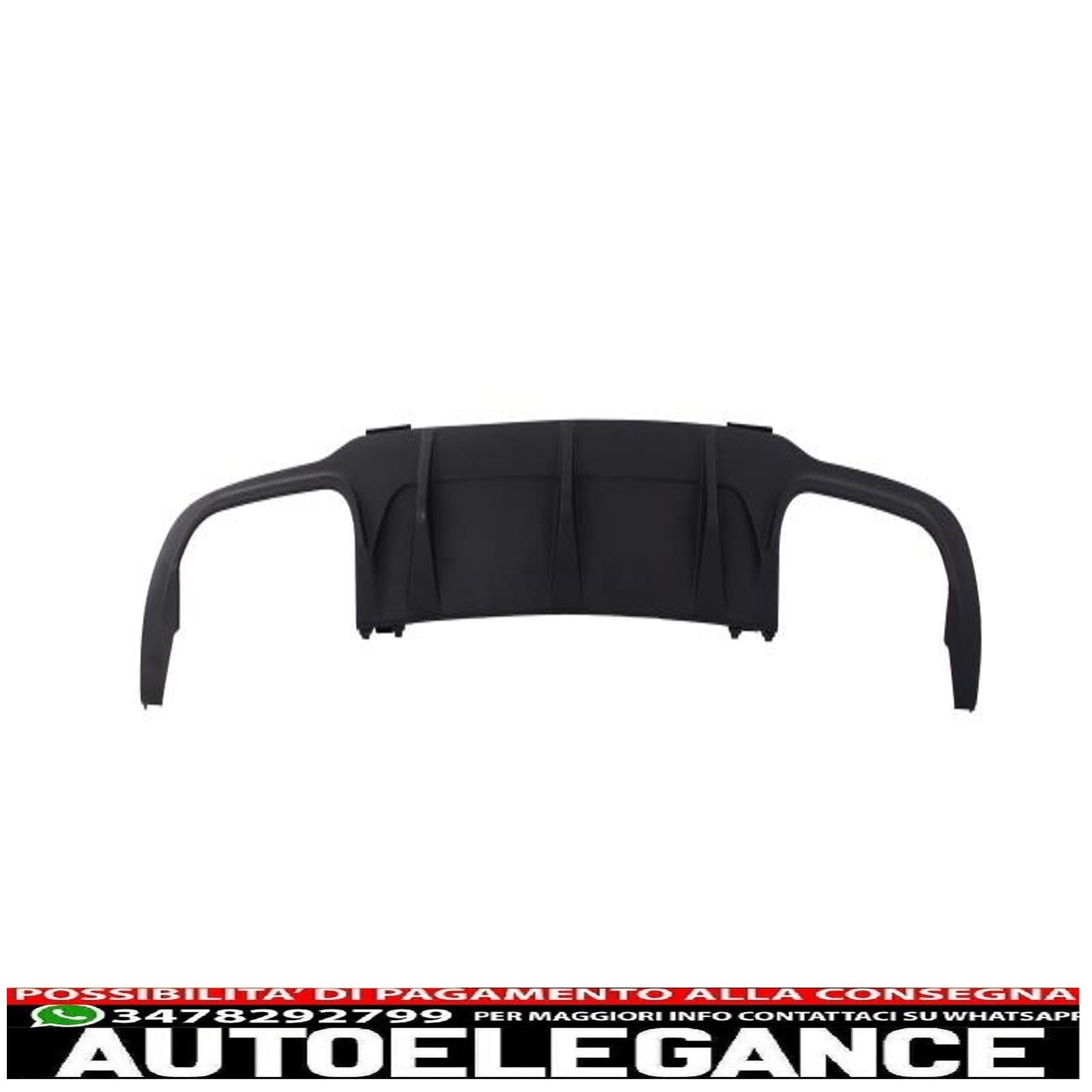 Diffusore d'aria con mantovana per paraurti posteriore con terminali di scarico adatto per mercedes classe c w204 c204 amg sport line (2012-2014) limousine coupé