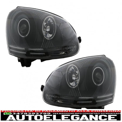 ccfl led headlights angel eye suitable for vw golf v 5 jetta 5 (2004-2009) black 