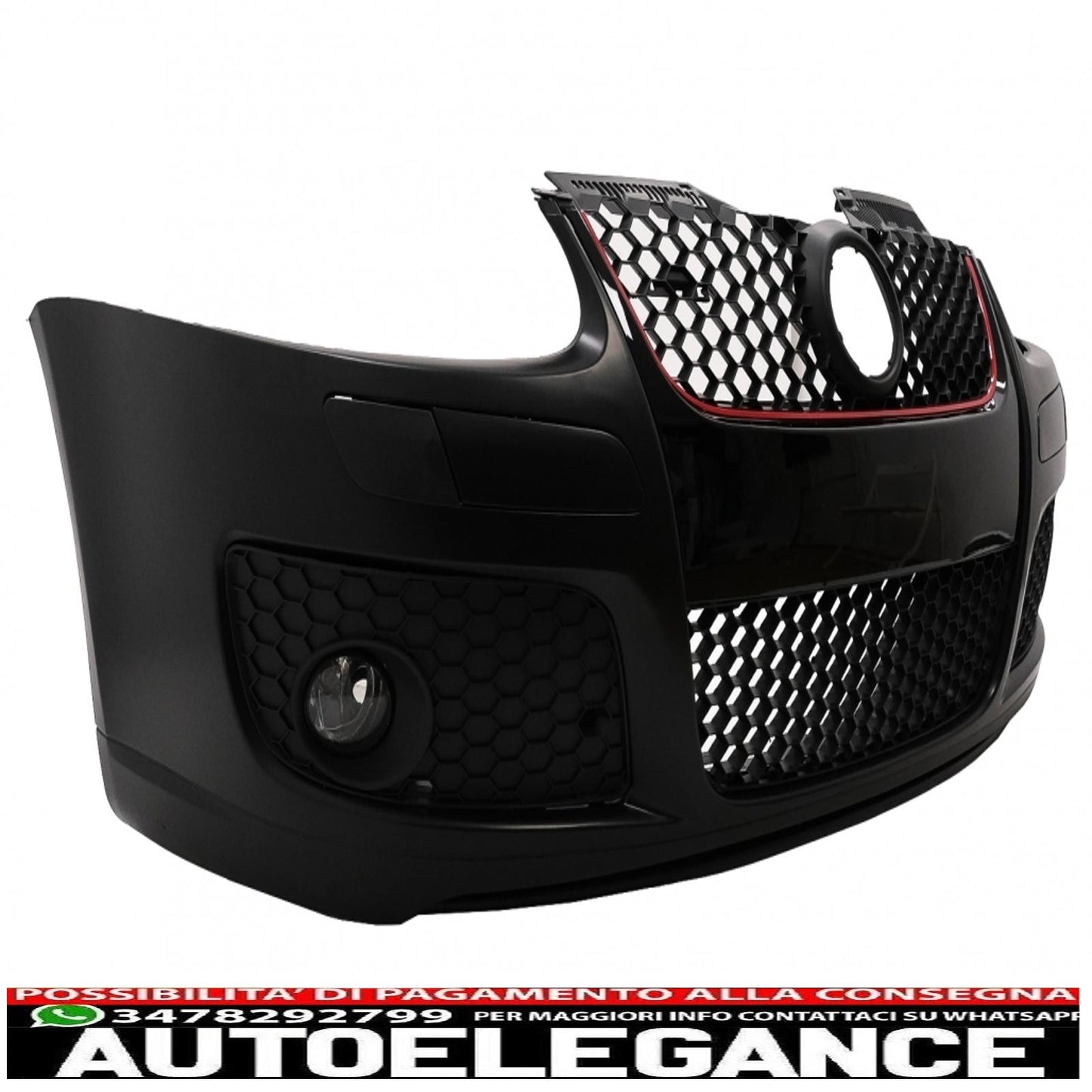 Front bumper suitable for vw golf v 5 mk5 (2003-2007) gti design with xenon look headlights right hand drive 