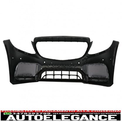 paraurti anteriore con diffusore doppia uscita e terminali di scarico adatto per mercedes classe c a205 cabriolet c205 coupe (2014-2019) c63 design pianoforte nero