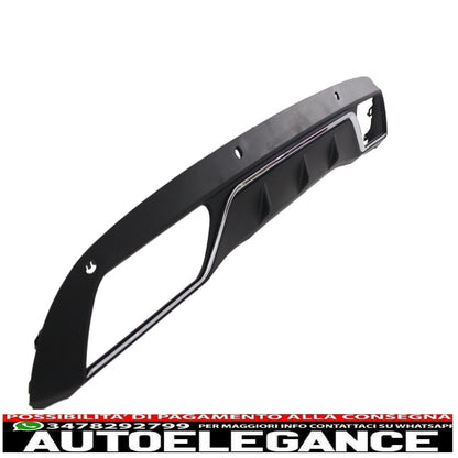 pacchetto diffusore posteriore con terminali di scarico adatto per mercedes classe c w205 s205 standard (2014-2018) design c63