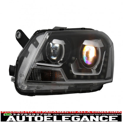 LED DRL headlights suitable for VW Passat 3C B7 (11/2010-10/2014) black