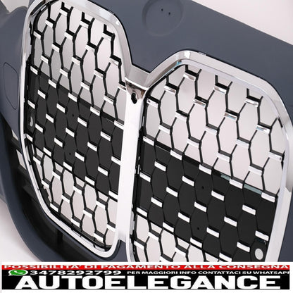 Front Bumper Suitable for BMW 4 Series F32 F33 F36 (2013-2017) Coupe Convertible Gran Coupe M4 Design Chrome Grille