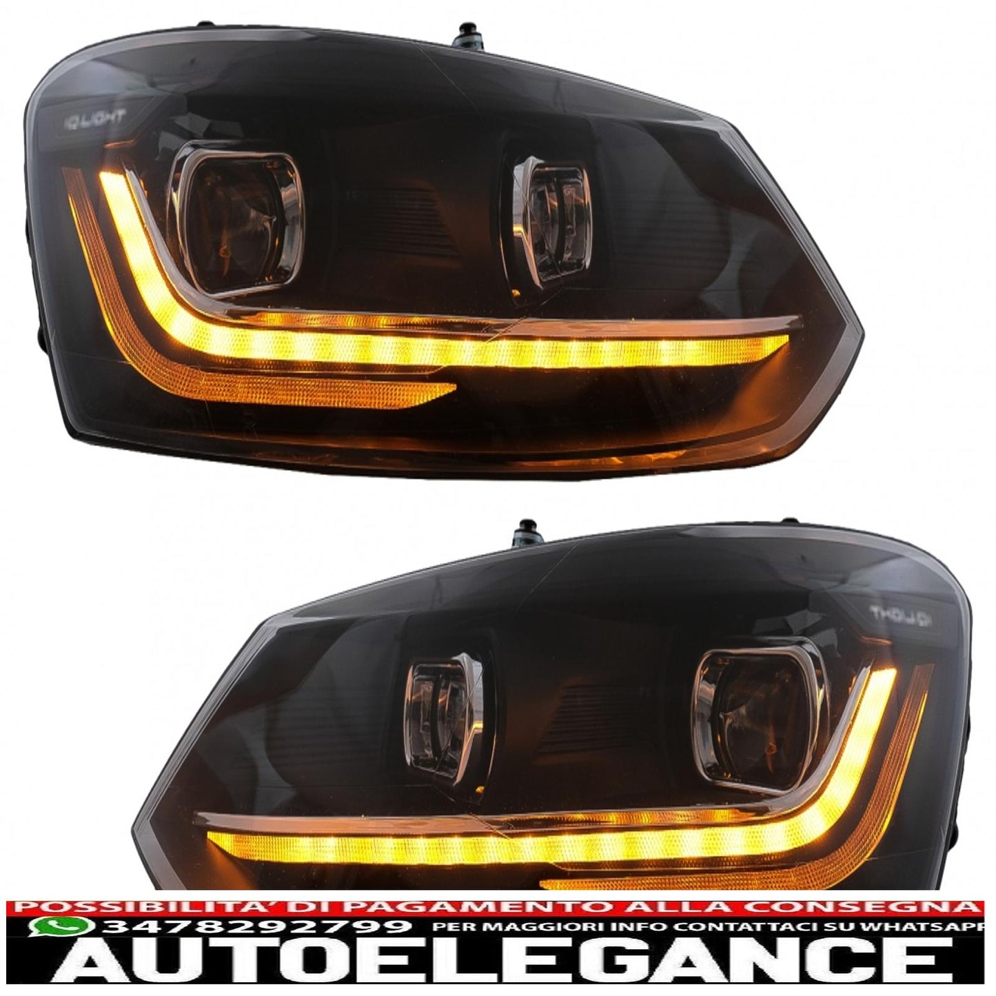 fari a led adatti per vw polo mk5 6r 6c (2010-2017) luce di svolta sequenziale dinamica