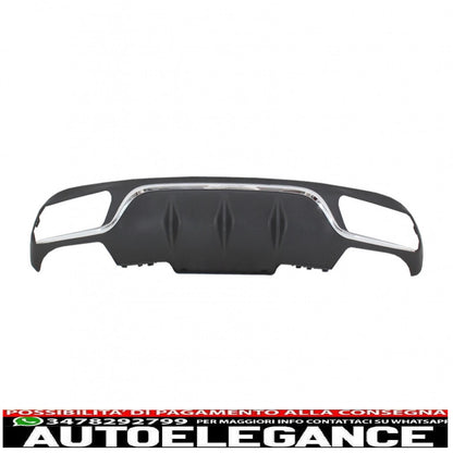 diffusore posteriore con terminali di scarico adatto per mercedes classe e w213 s213 standard (2016-2019) e63 design edizione cromata