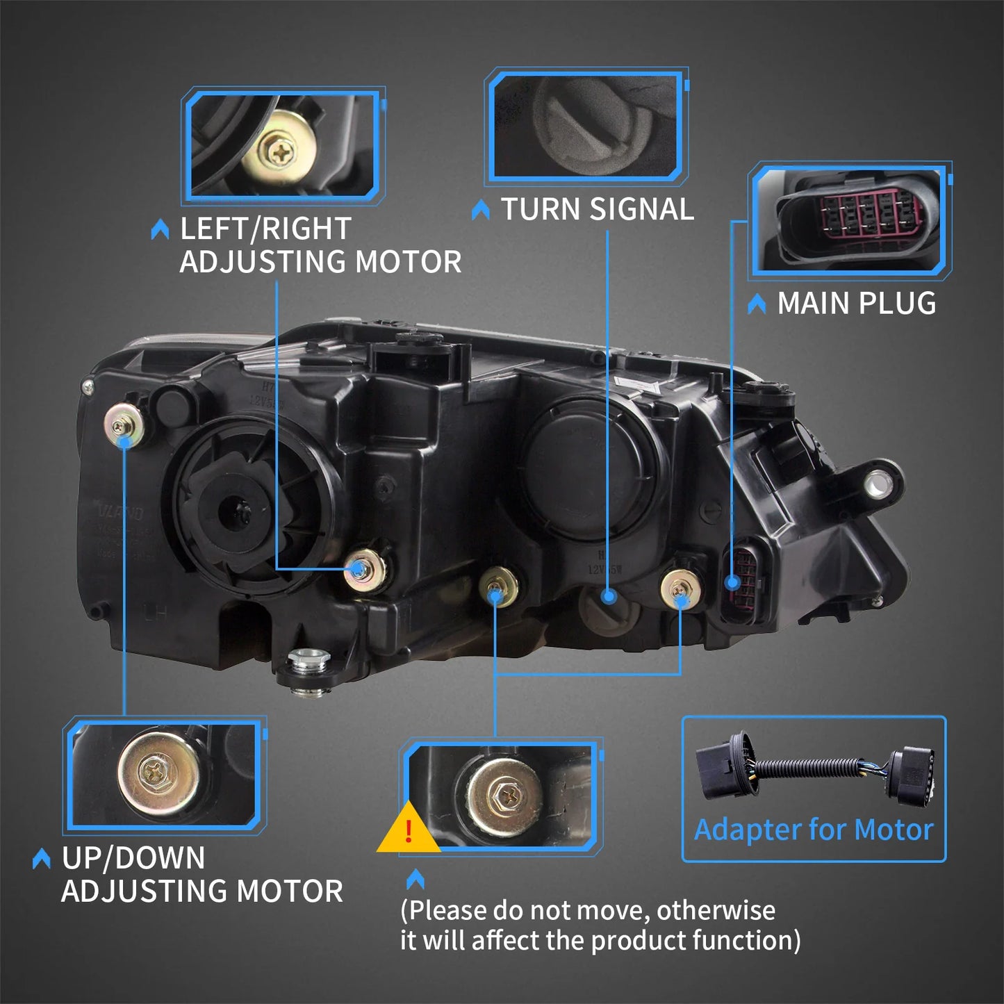 Fari Demon Eye per Volkswagen Jetta / Sagitar (NON GLI) 2012-2018 (lampadine non incluse)
