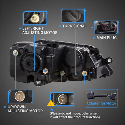 Fari Demon Eye per Volkswagen Jetta / Sagitar (NON GLI) 2012-2018 (lampadine non incluse)