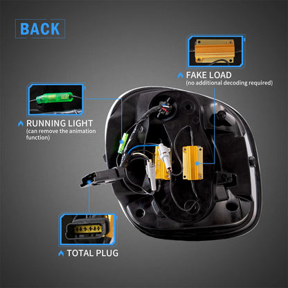 Fanali posteriori Full LED per Smart 453 Fortwo/Forfour 2015-2019 con animazione di avvio