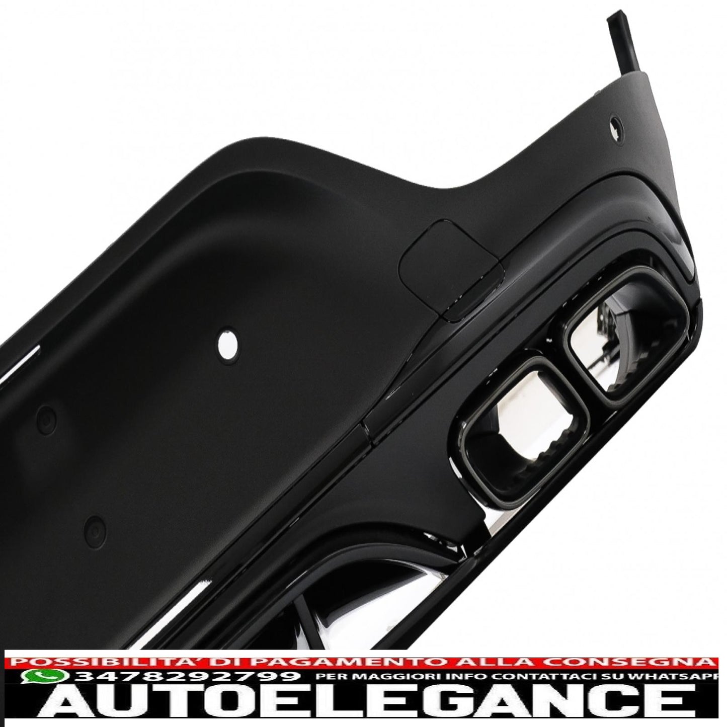 diffusore posteriore con terminali di scarico neri adatti per mercedes glc coupe facelift c253 (2020-up) design glc63