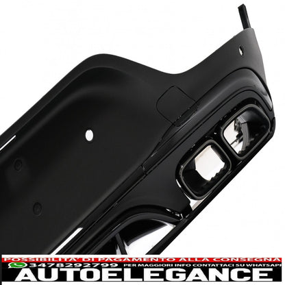 diffusore posteriore con terminali di scarico neri adatti per mercedes glc coupe facelift c253 (2020-up) design glc63