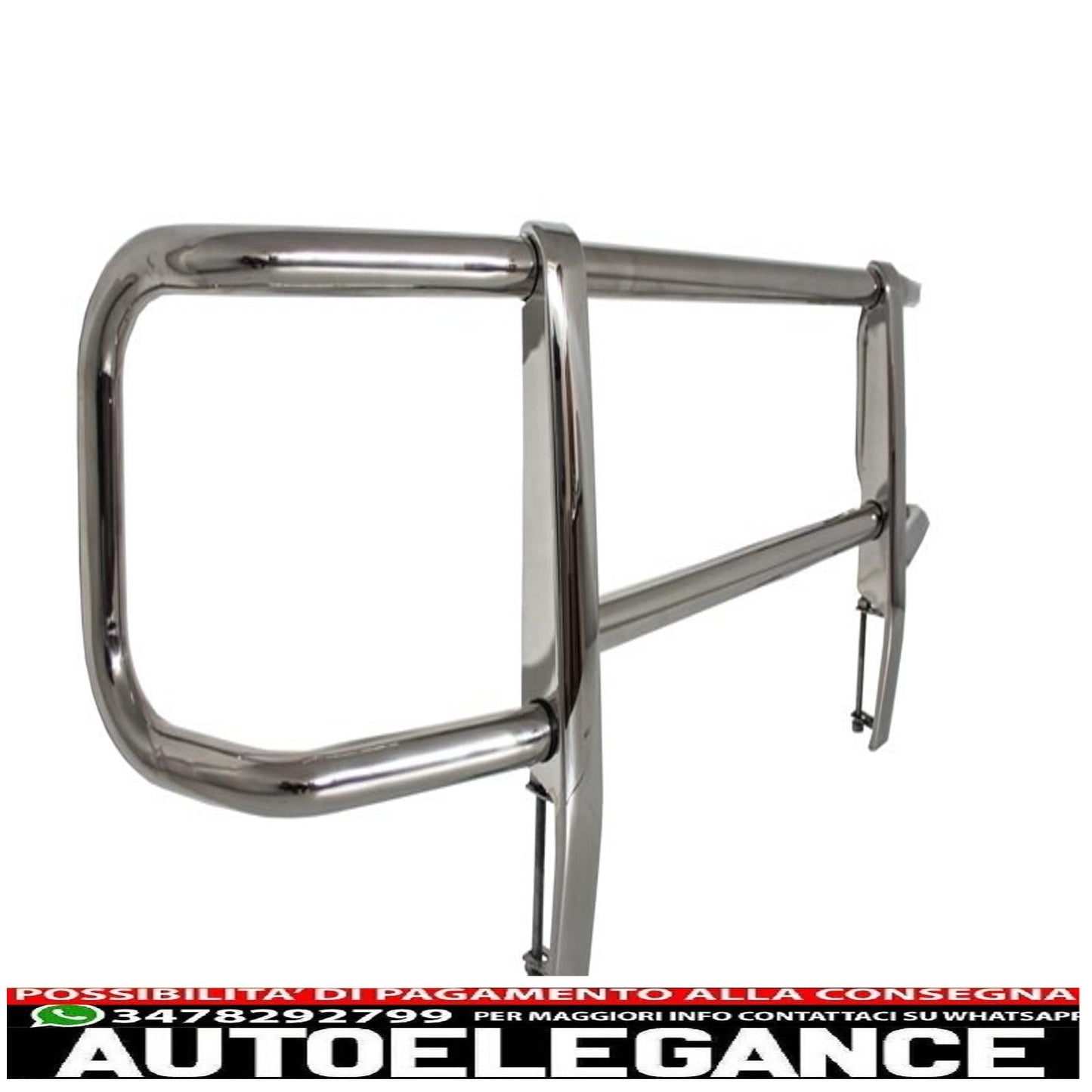 Bullbar anteriore con spoiler superiore ed estensione led drl adatto per mercedes classe g w463 (1989-2018) design g63 g65 AUTOELEGANCERICAMBI