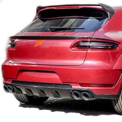 SPOILER POSTERIORE ADATTO PER PORSCHE MACAN 2014-2018 LOOK CARBONIO SPORTIVO