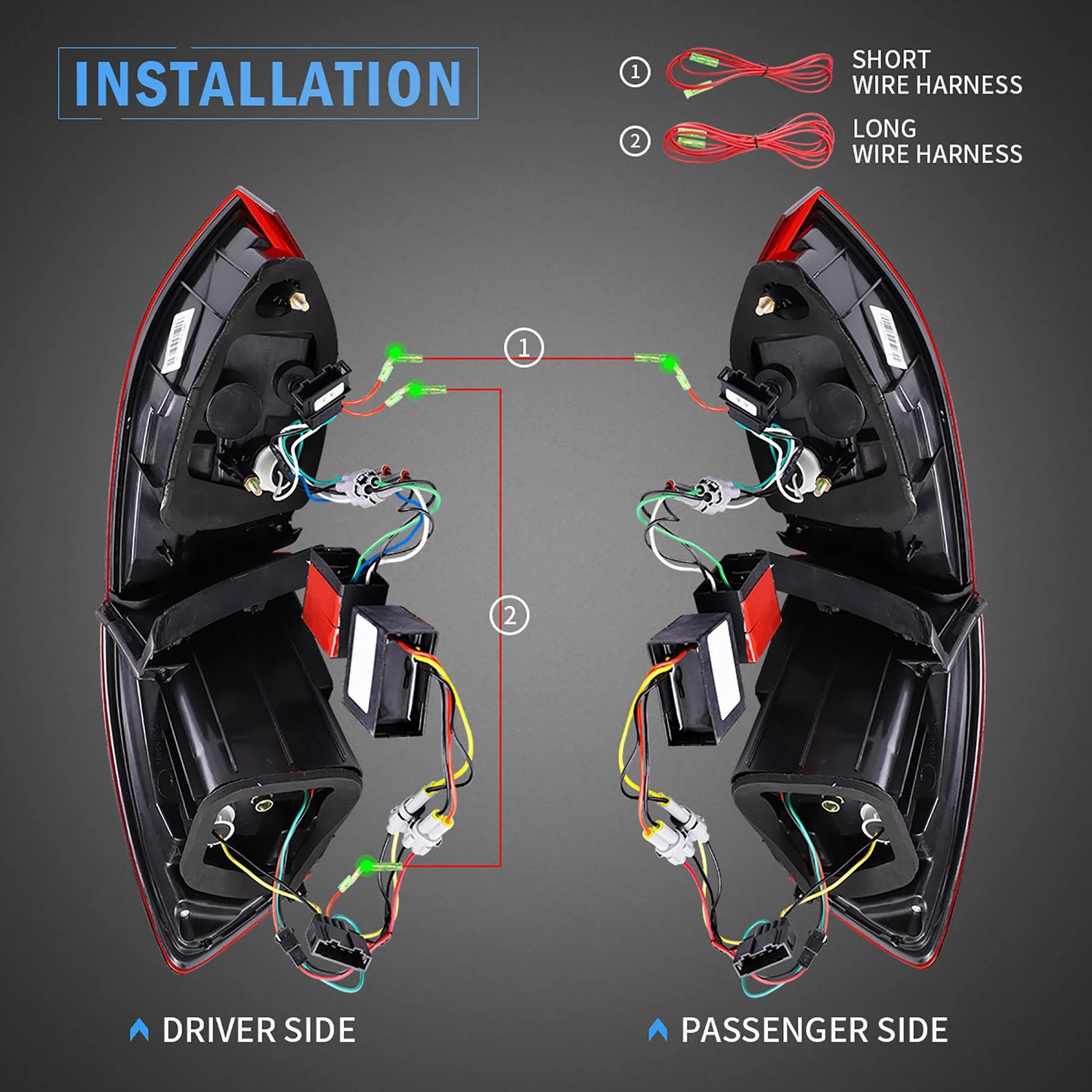 Fanali posteriori sequenziali a LED per Volkswagen Jetta Sagitar 2011-2014 (non adatto al 2013 Jetta GLI e versione a LED di fabbrica)