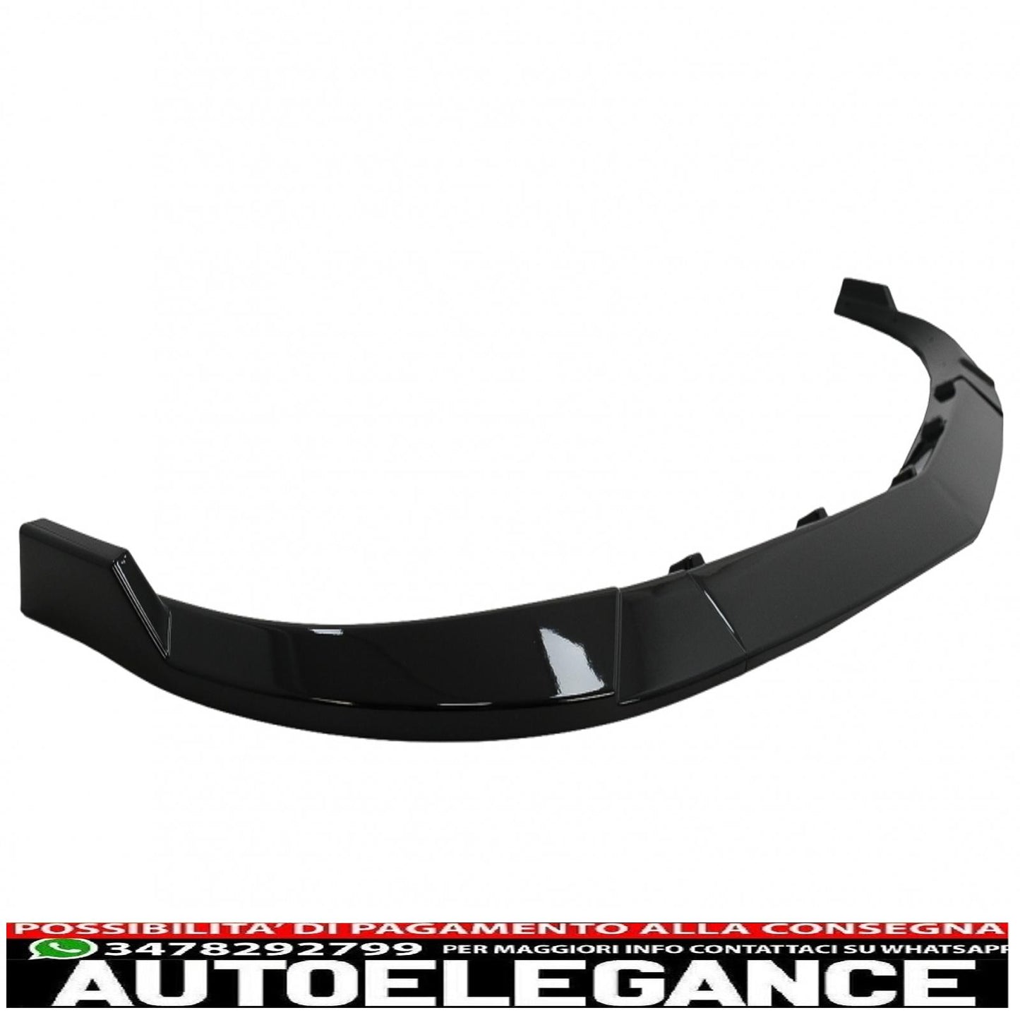 Front Bumper Spoiler Lip Extension Fit For Mercedes C Class W204 S204 C204 Sport Line (2011-2014) Piano Black