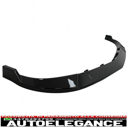 Front Bumper Spoiler Lip Extension Fit For Mercedes C Class W204 S204 C204 Sport Line (2011-2014) Piano Black