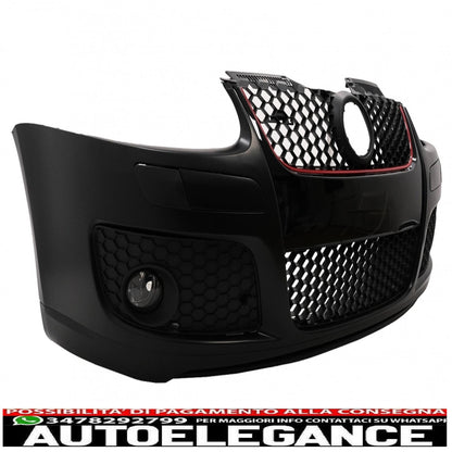 Paraurti anteriore adatto per vw golf v 5 mk5 (2003-2007) design gti con fari xenon look guida a destra