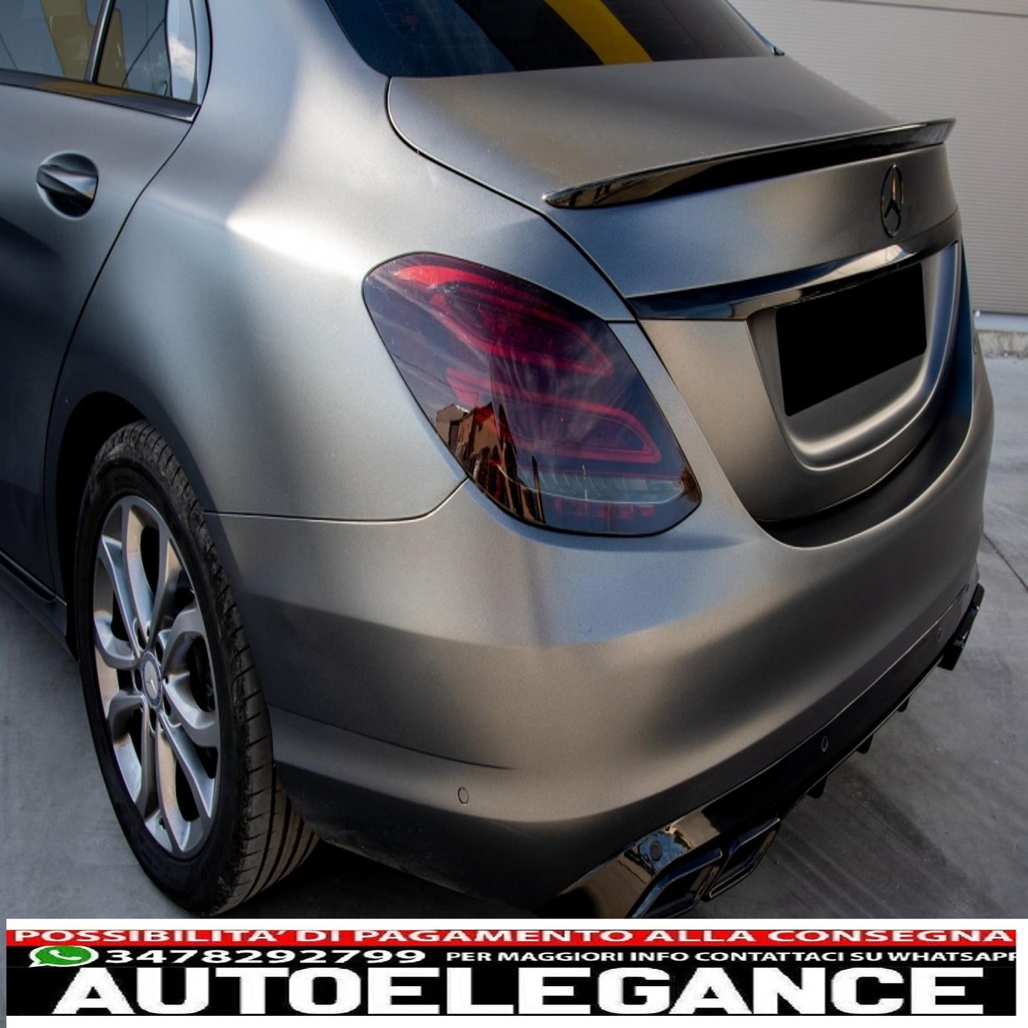 alettone spoiler per bagagliaio adatto per mercedes classe c w205 (2014-2020) AUTOELEGANCERICAMBI