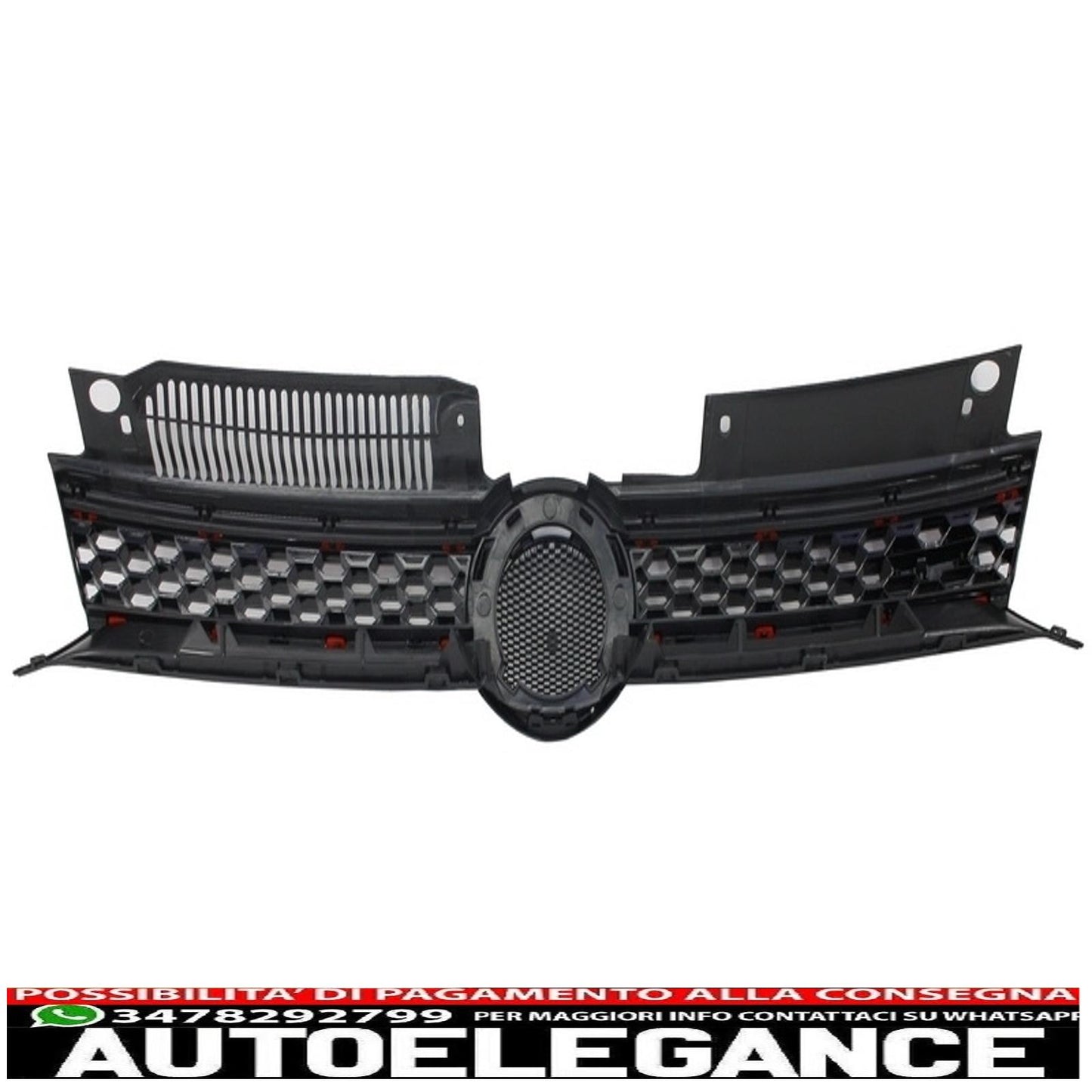 central grille front grille suitable for vw golf 6 vi (2008-2012) with led headlights dynamic sequential cornering lights and dynamic gti design