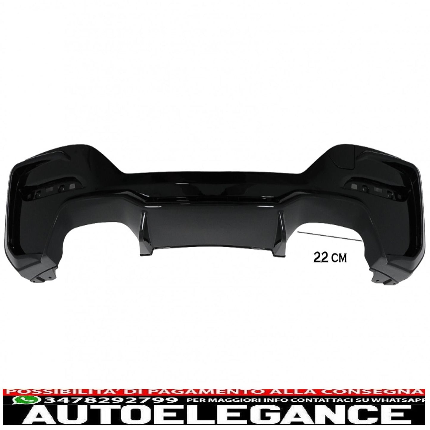 Diffusore mantovana spoiler paraurti posteriore adatto per bmw serie 1 f20 f21 lci (2015-06.2019) m2 design
