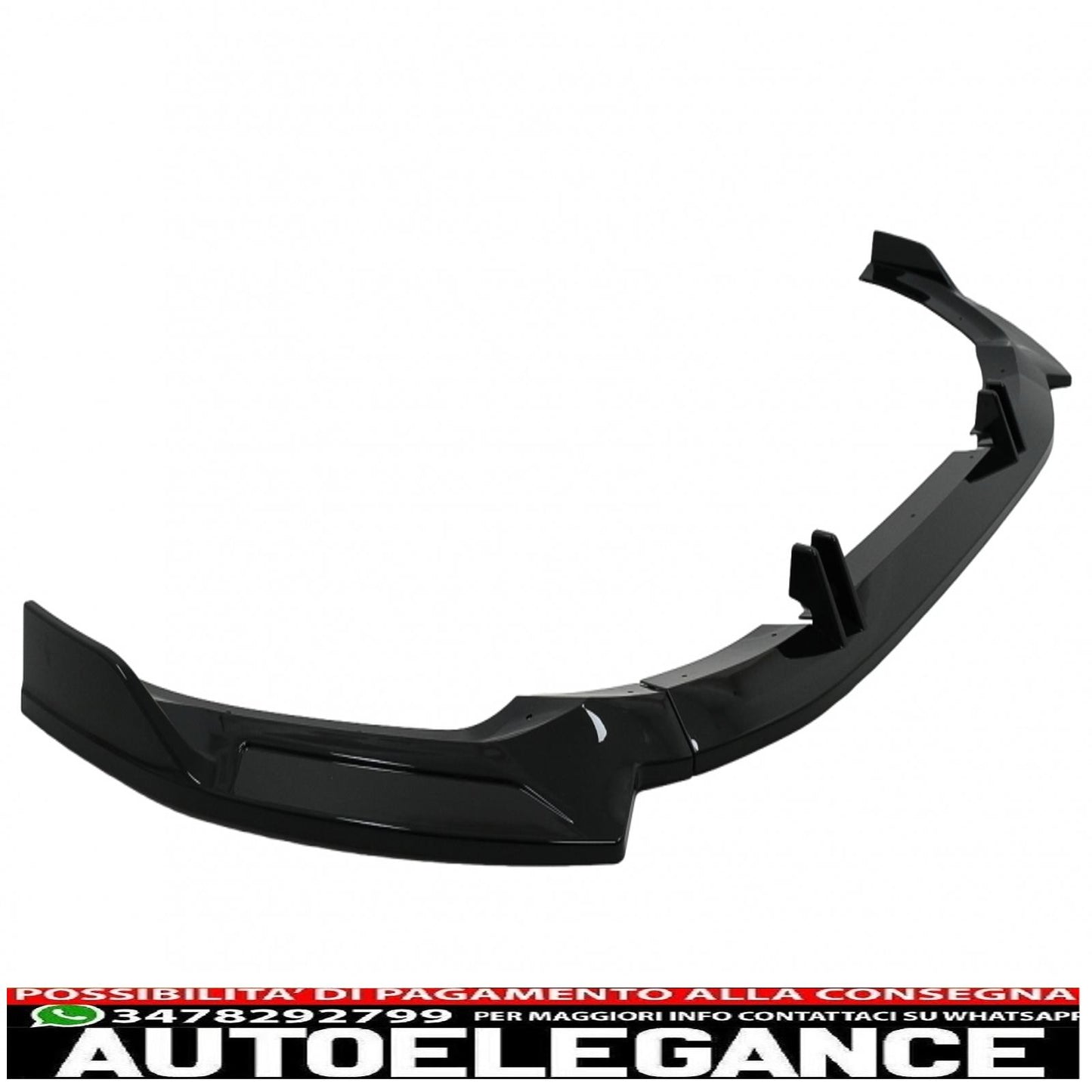 Front bumper additional spoiler suitable for Audi A5 F5 Facelift S-Line (2020-up) Piano Black