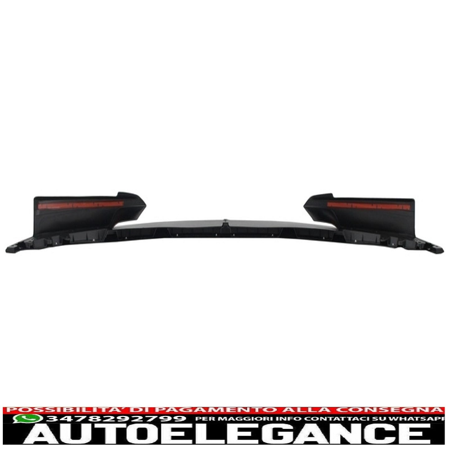 front bumper spoiler with rear diffuser double outlet for single exhaust suitable for bmw 3 series f30 f31 (2011-2019) m performance design piano black 