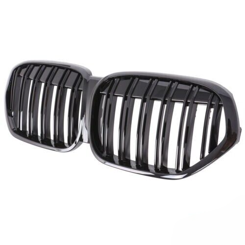 GRIGLIA ADATTA PER BMW X1 F48 2019-2022 DOPPIA FASCIA LOOK NERO LUCIDA