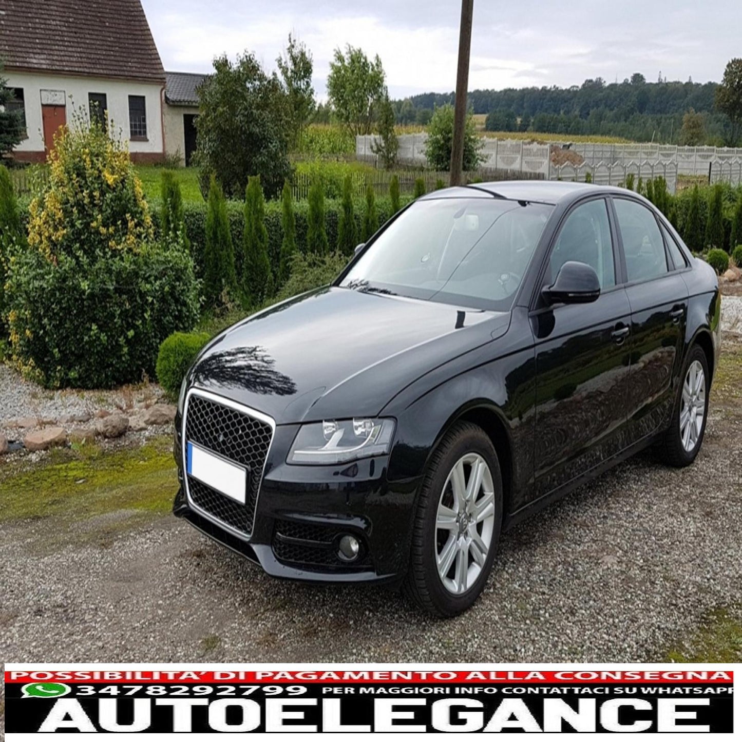 Copri fendinebbia griglie laterali adatto per audi a4 b8 8k (2007-2011) s4 design black edition AUTOELEGANCERICAMBI