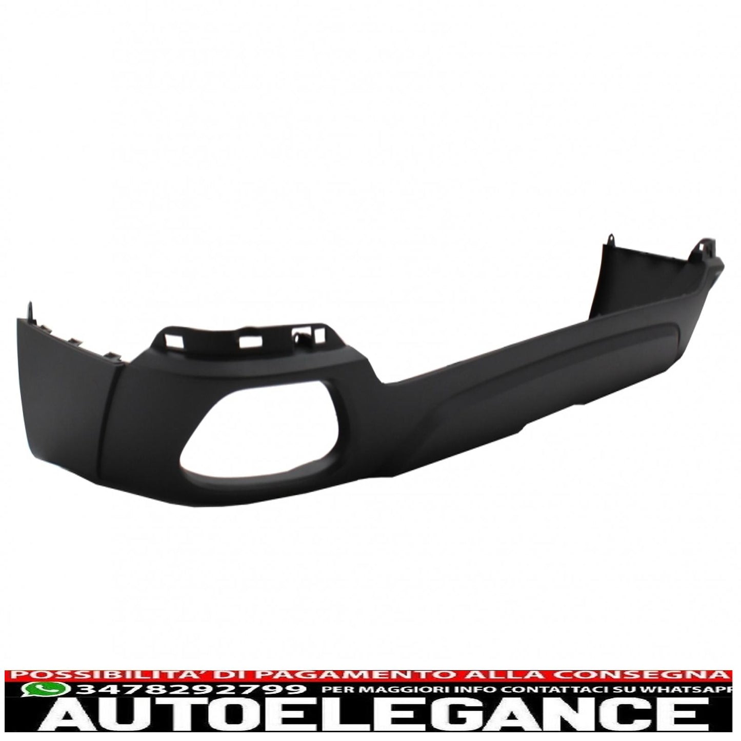 Diffusore mantovana per paraurti posteriore e terminali di scarico quadrati adatti per BMW X5 F15 (2013-2018) m-tech V8 design nero opaco per paraurti posteriore standard