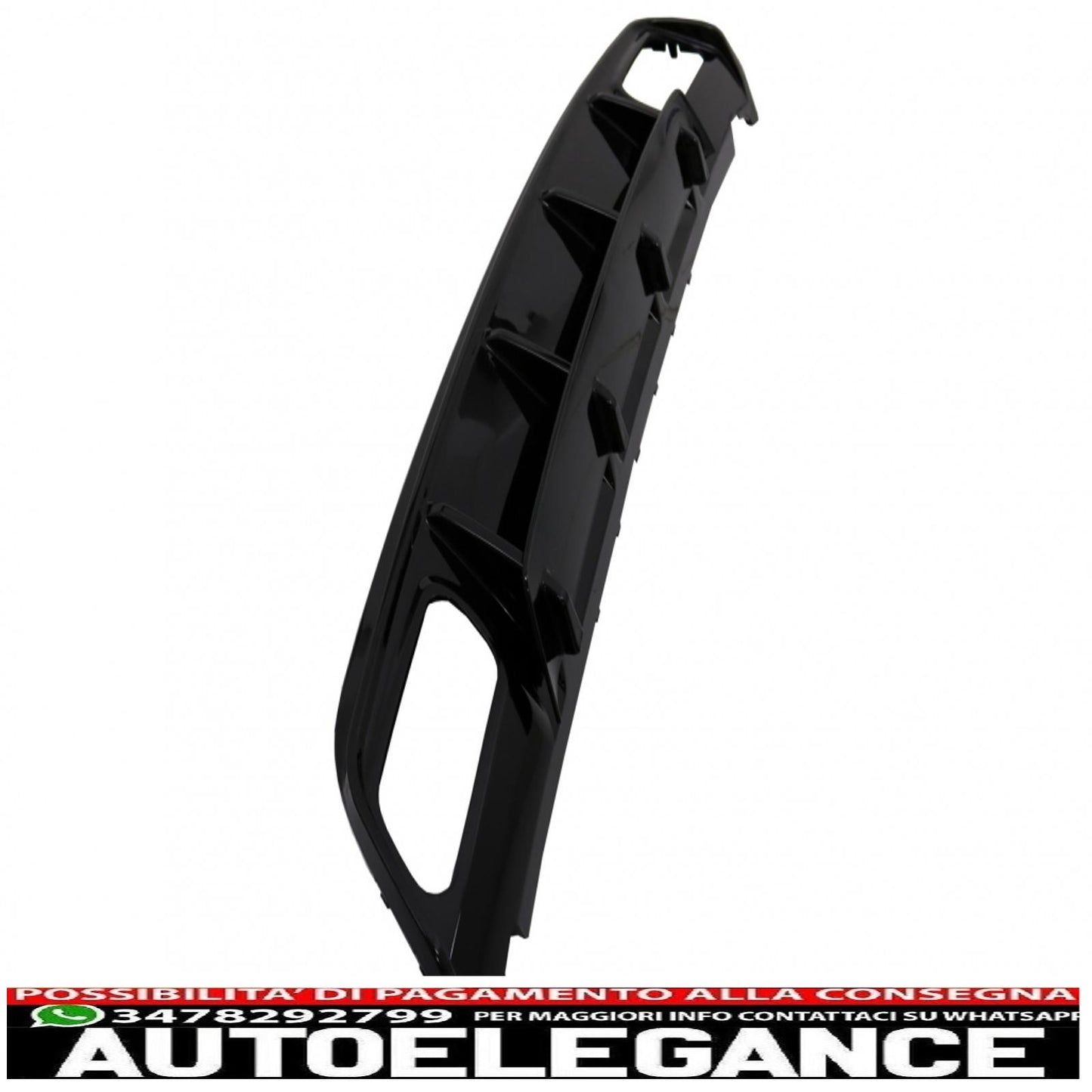 Rear diffuser valance black edition suitable for mercedes a class w176 restyling (2012-2018) design a45