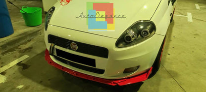 SPLITTER ANTERIORE ADATTO PER FIAT GRANDE PUNTO LOOK NERO LUCIDO DESIGN SPORTIVO