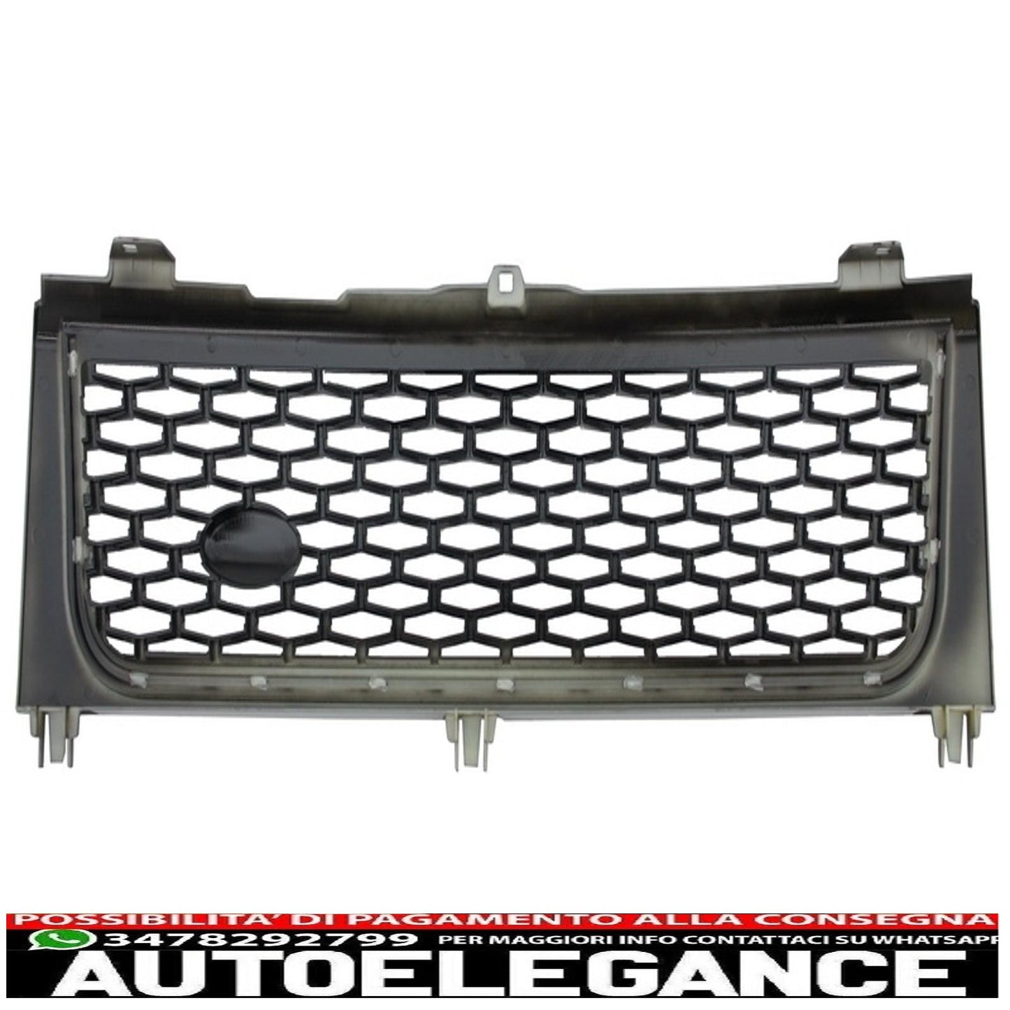 centre grille and side vents assembly suitable for land rover vogue iii l322 (2002-2005) piano black and silver autobiography supercharged edition