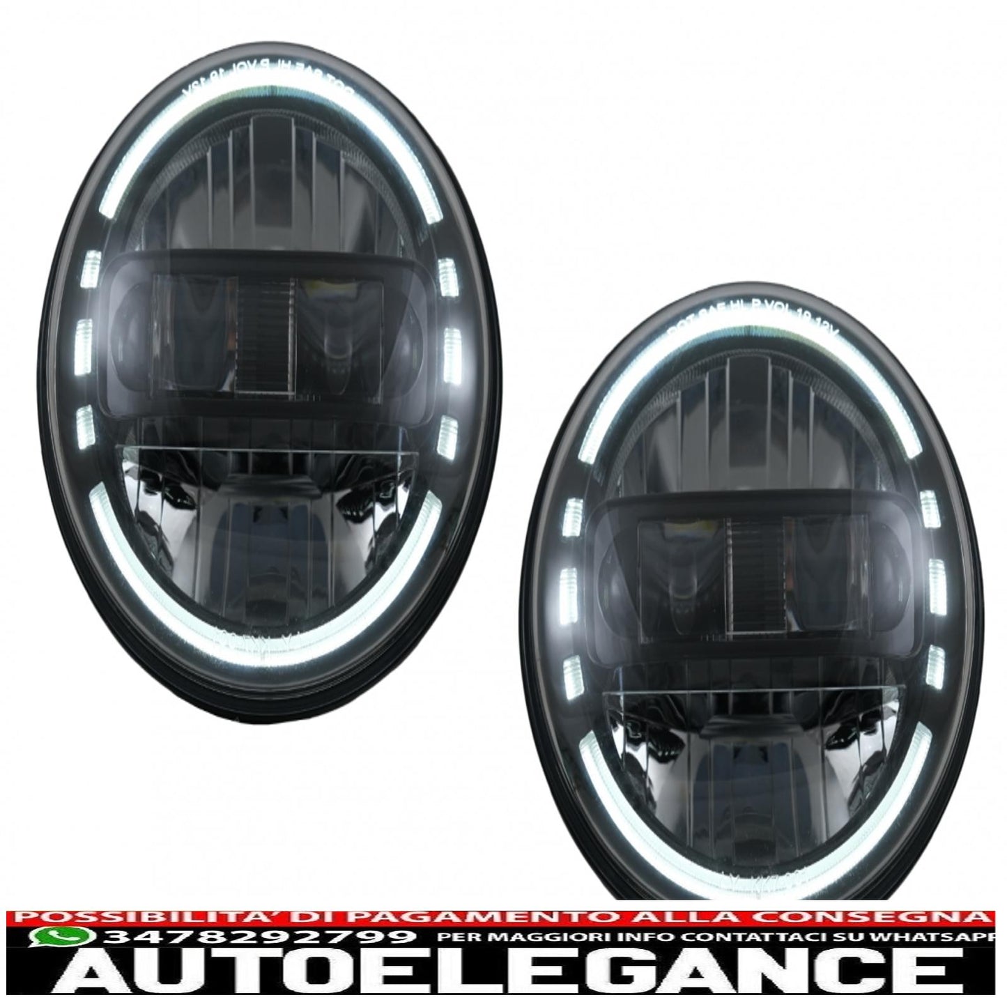 Fari a led Cree da 7 pollici angel eye halo drl adatto per Jeep Wrangler JK TJ LJ JL Land Rover Defender Mercedes W463