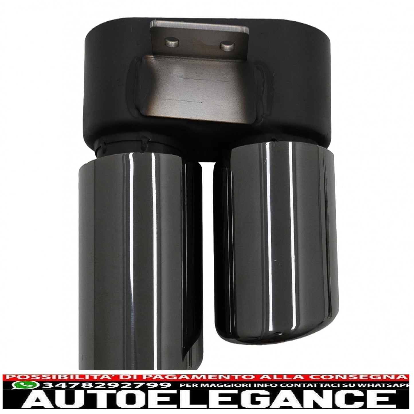 Punte marmitta di scarico adatte per bmw serie 5 f10 f11 (2011-2017) m5 lci design nero