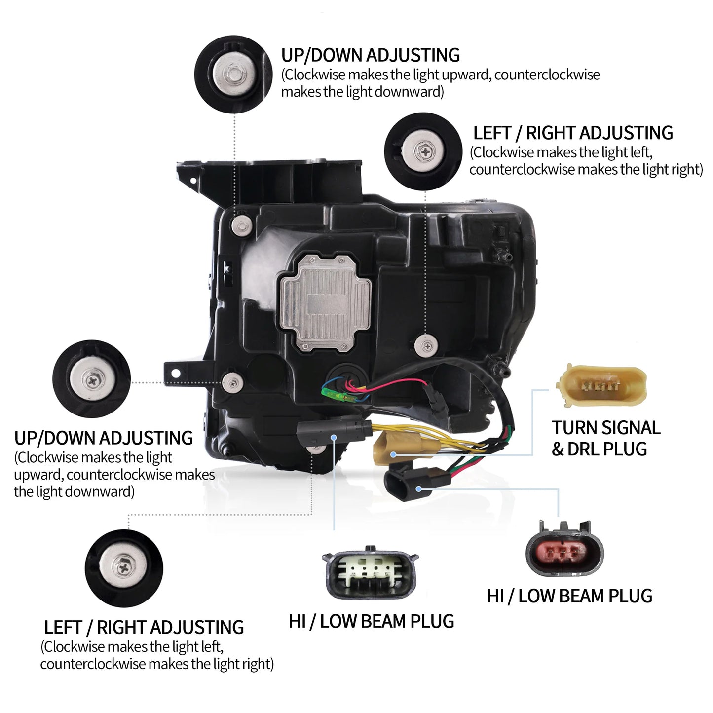 Fari per proiettori a LED per Ford F150 2009-2014 con DRL dinamico