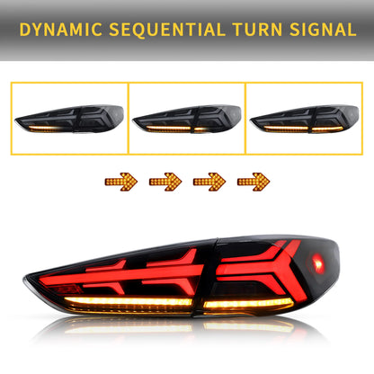 Luci posteriori a LED per Hyundai Sonata 2018 2019 con animazione di avvio DRL indicatore sequenziale