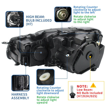 Fari a LED per Volkswagen Golf Mk6 2010-2014 con Demon Eyes (NON ADATTA PER I MODELLI GIT e GTR)