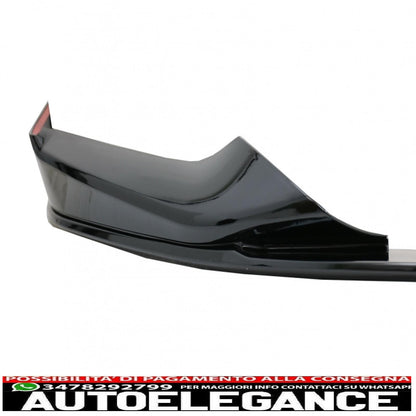 Front Bumper Spoiler Lip Fit For BMW 5 Series G30 Limousine G31 Touring (2017-2019) M Sport Design Piano Black 