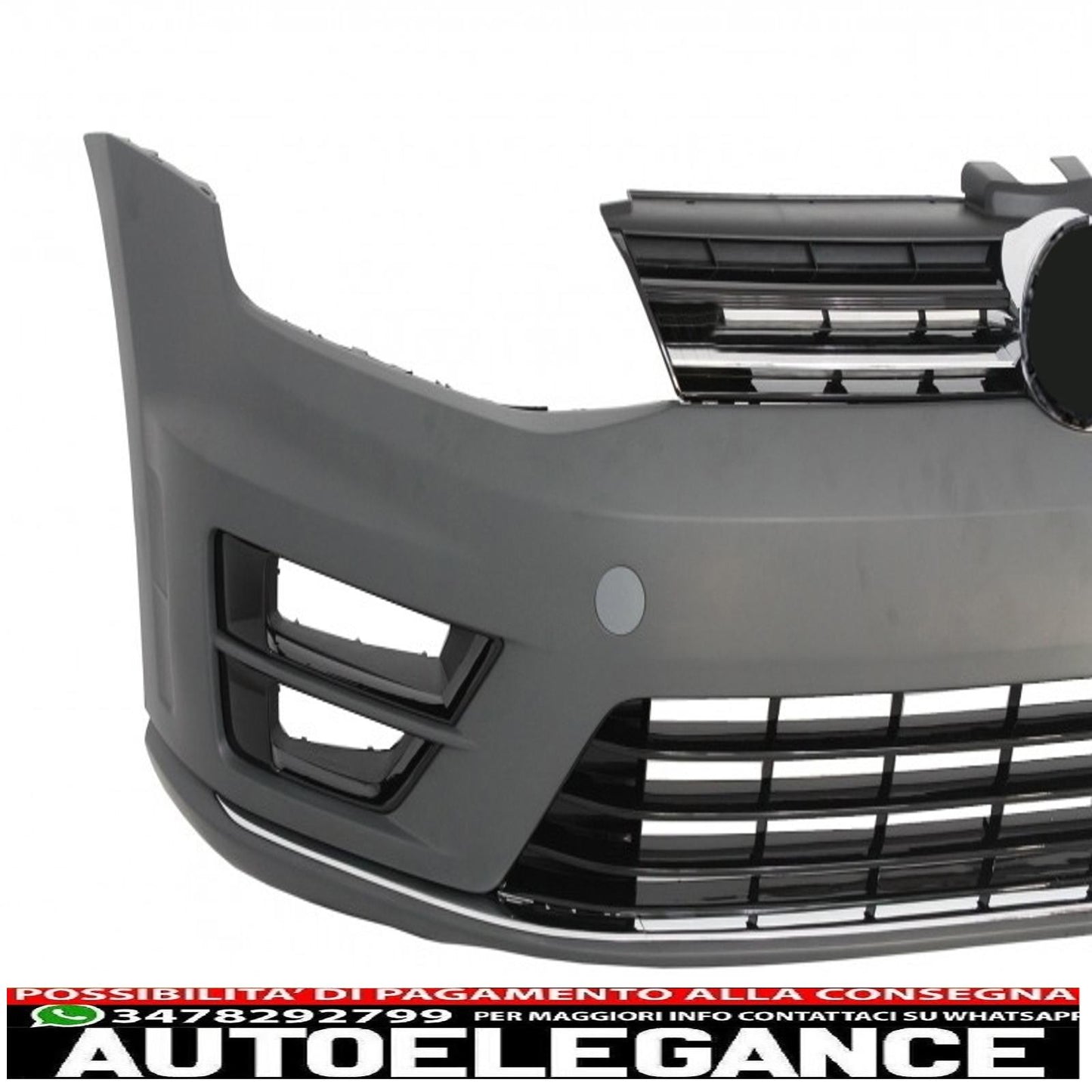 front bumper with led headlights dynamic sequential cornering lights suitable for vw golf vii 7 (2013-2017) r-line look