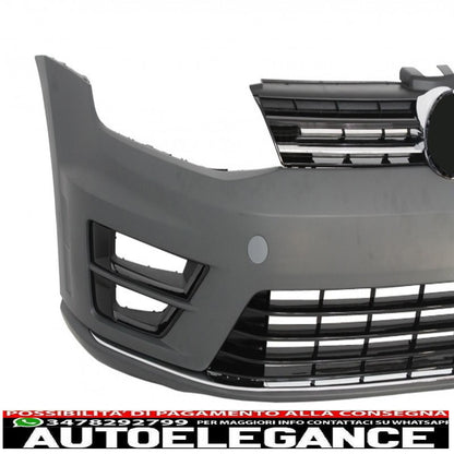 front bumper with led headlights dynamic sequential cornering lights suitable for vw golf vii 7 (2013-2017) r-line look