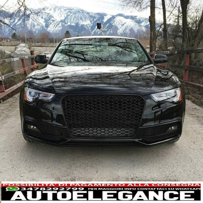front grille without badge suitable for audi a5 8t (2012-2015) rs design piano black