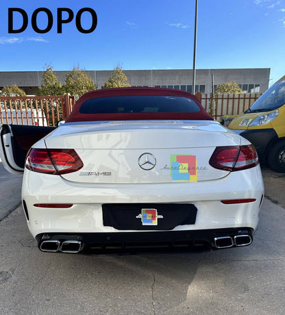 DIFFUSER SUITABLE FOR MERCEDES C CLASS C205 COUPE 2015-2020 AMG LOOK C63 