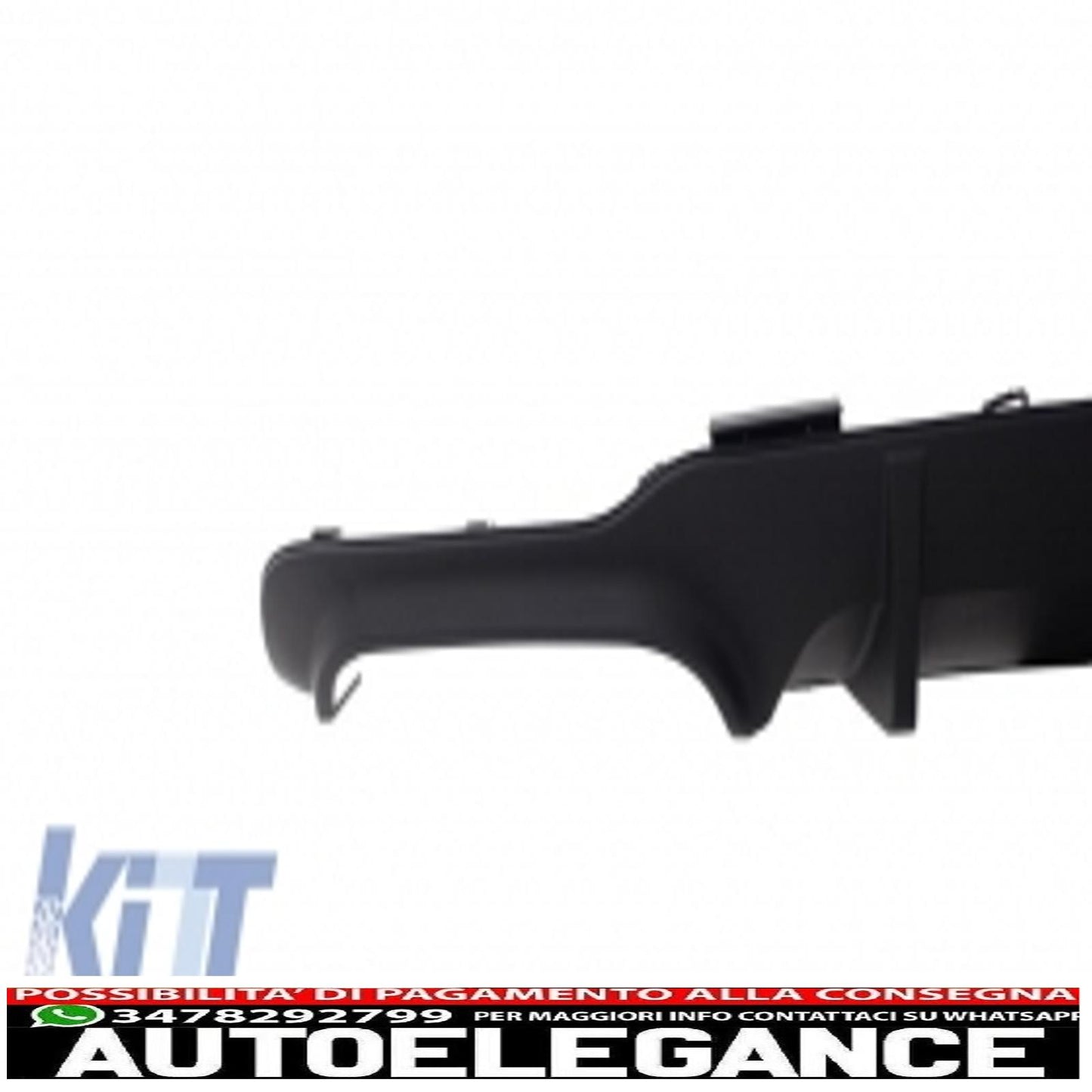 Diffusore d'aria con mantovana per paraurti posteriore con terminali di scarico adatto per mercedes classe c w204 c204 amg sport line (2012-2014) limousine coupé