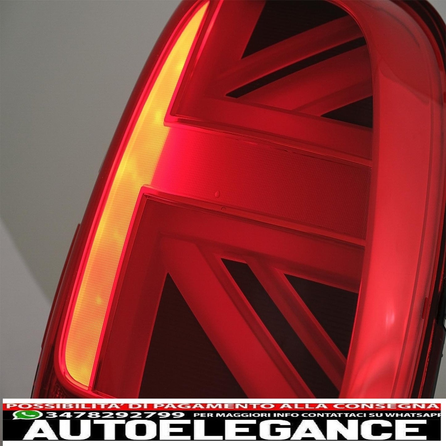 Rear lights suitable for mini one f55 f56 f57 3d 5d cabriolet (2014-2018) jcw design red