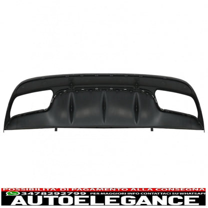 diffusore paraurti posteriore adatto per mercedes classe c w205 s205 (2014-2020) design c63 con terminali di scarico solo per pacchetto sportivo
