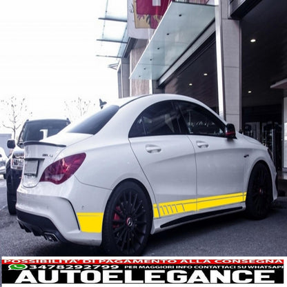 side decals matt yellow vinyl sticker suitable for mercedes cla w117 c117 x117 (2013-2016) a class w176 (2012-up) 45 design edition 1