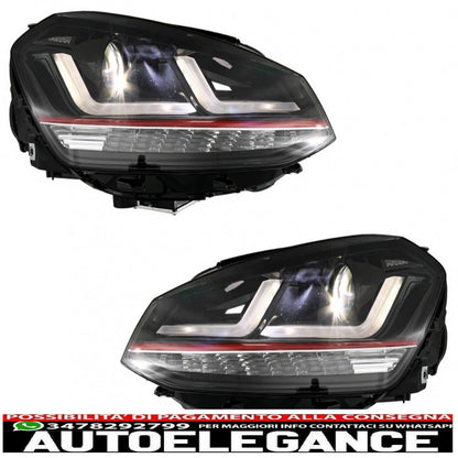 Osram full LED ledriving headlights suitable for VW Golf 7 VII (2012-2017) Red GTI upgrade for halogens