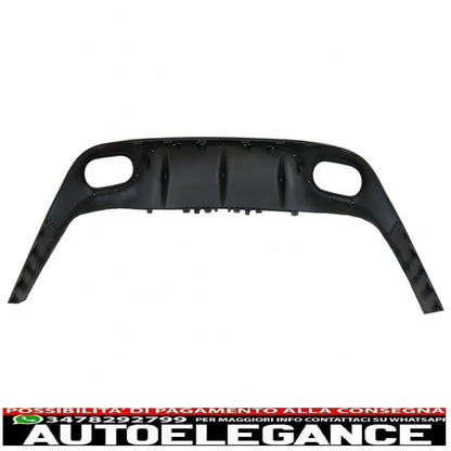 rear diffuser with exhaust tips and central grille suitable for mercedes e class c238 amg sport line (2016+) e53 design black chrome